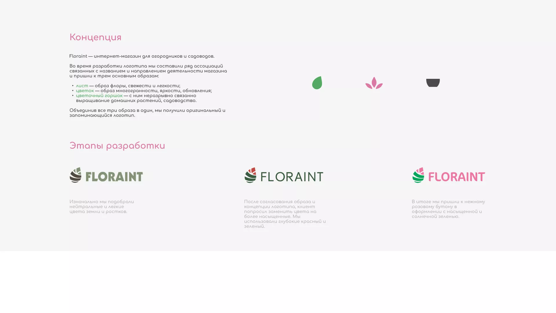 Создание логотипа и интернет-магазина «FLORAINT» в Обояне