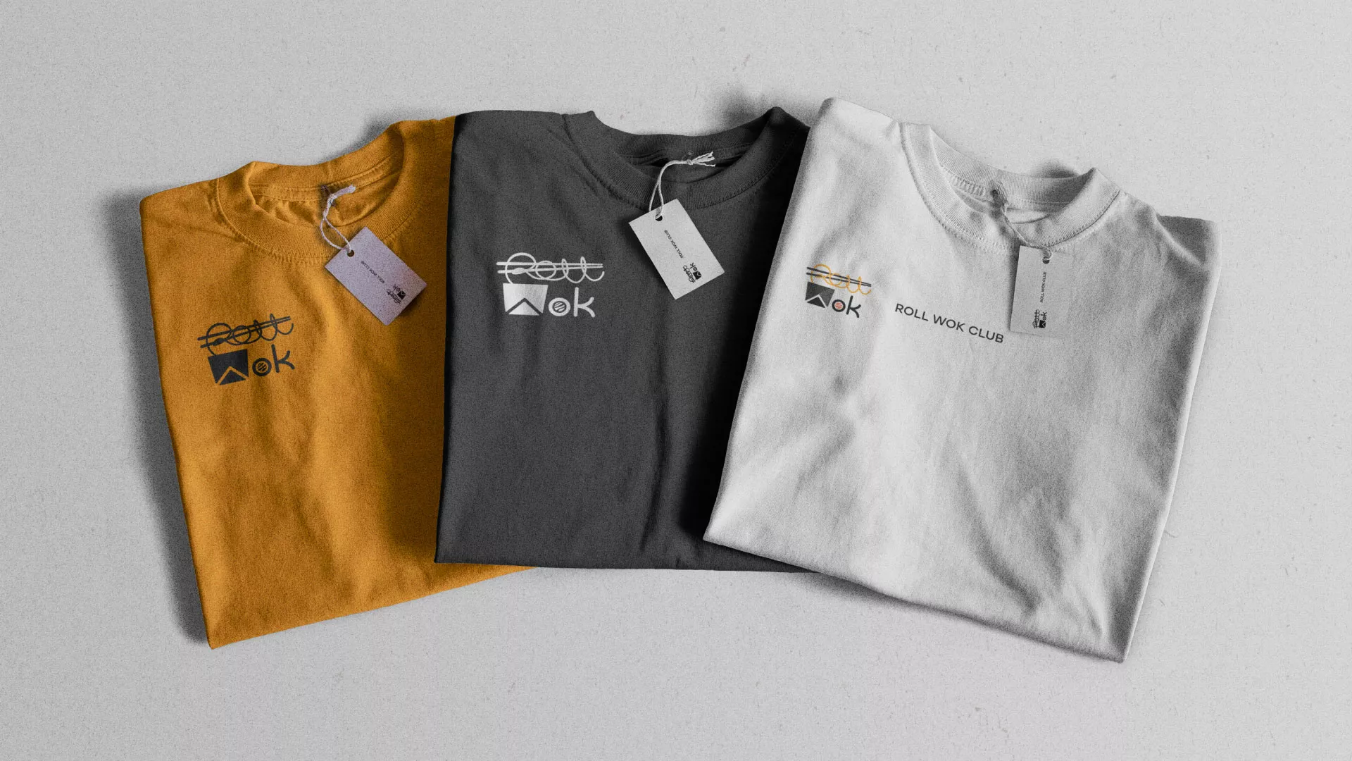 Разработка логотипа суши-бара «Roll Wok Club» в Обояне