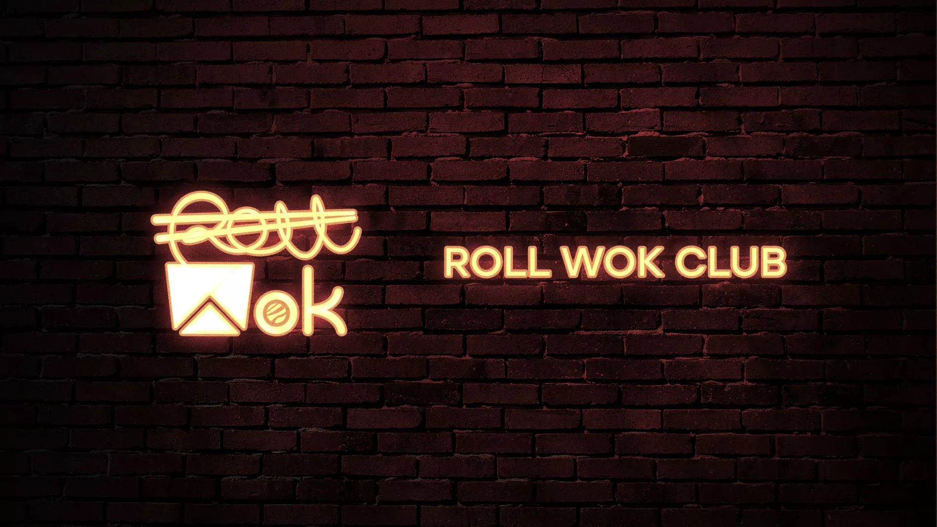 Разработка логотипа суши-бара «Roll Wok Club» в Обояне