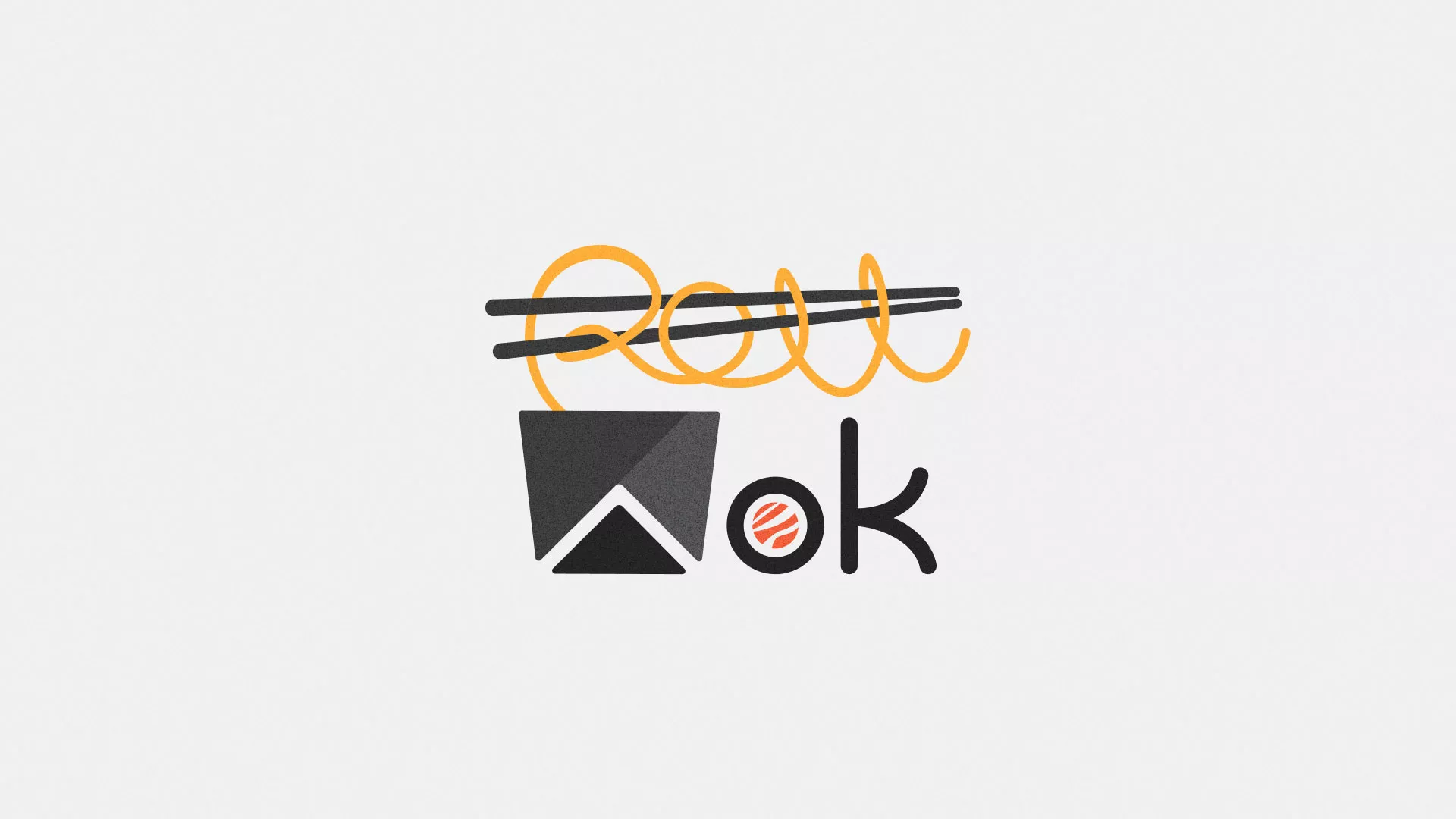 Разработка логотипа в Обояне для суши-бара «Roll Wok Club»